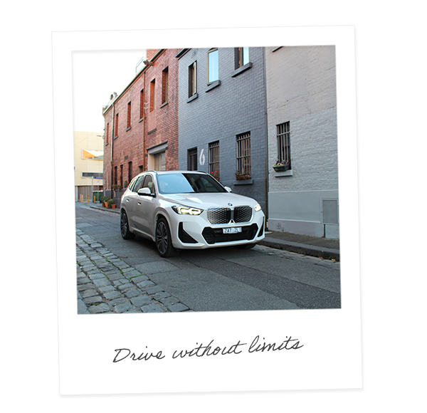BMW iX1on the road
